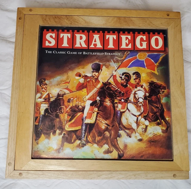 STRATEGO Board Game Milton Bradley Nostalgia Series Wooden Box 2002 - Complete