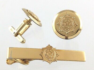 Vintage RCASC Royal Canadian Army Service Corps Tie Clip Bar Cuff Links T450