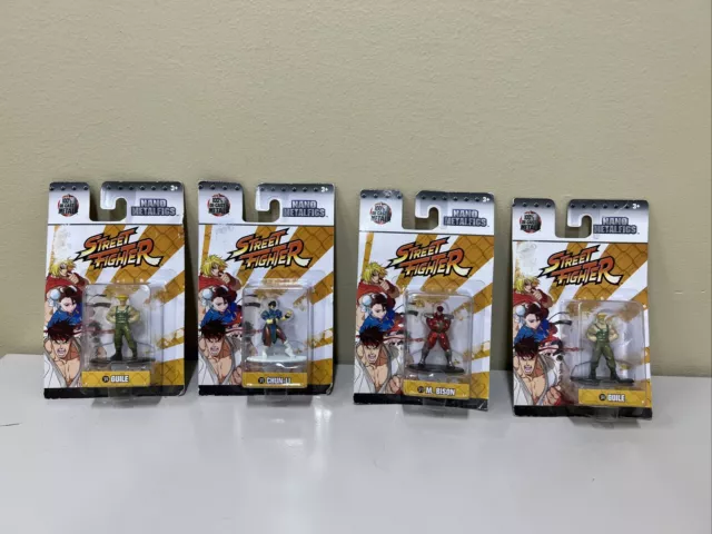 LOT OF 4 Nano Metalfigs Street Fighter Metal Figures NEW IN BOX!