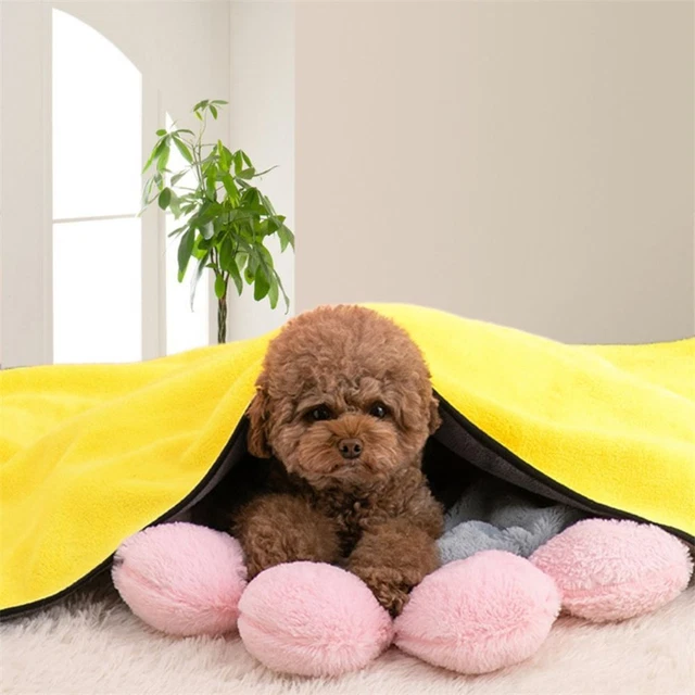Toalla de baño para mascotas súper absorbente secado rápido no fácil de desvanecer
