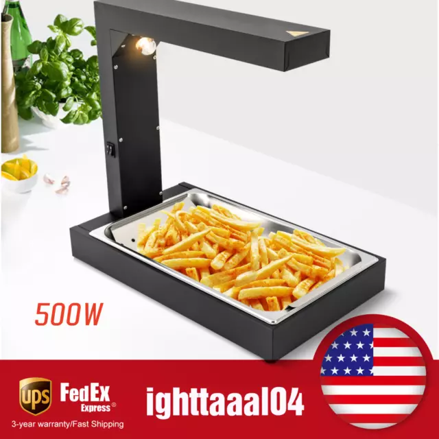 Commercial French Fry Food Warmer Fryer Dump Station Heat Lamp Stainless Steel