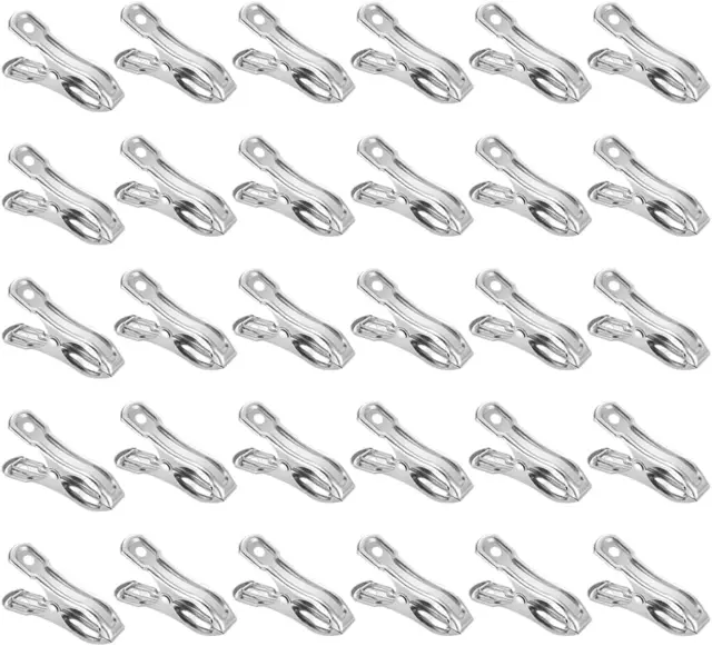 Acciaio Inox Mollette Clip-30 Pezzi Mollette Da Bucato Antivento,Per Asciugamano