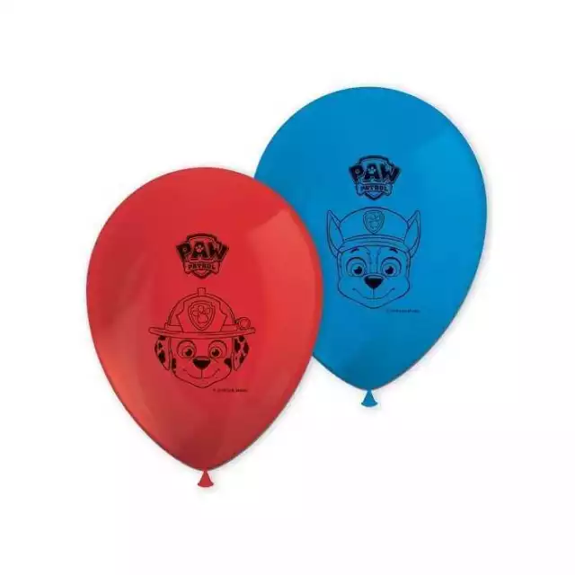 Paquete 8 Globos Pat Patrulla Canina Látex Nuevo