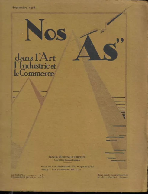 NOS AS, dans l'Industrie et le Commerce revue mensuelle - Léon TONNELIER - 1928