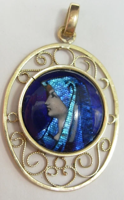 Pendentif En Or 18 Carats Avec émail De Limoges - Réf. MP2487 - Occasion