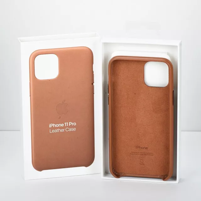 Original Apple Leather Snap Case Cover Skin For iPhone 11 Pro - Saddle Brown