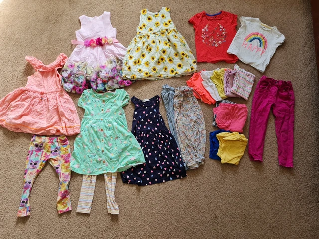 Large Summer Clothes Bundle Girls 4-5 years. Inc M&S, TU, H&M & Next.