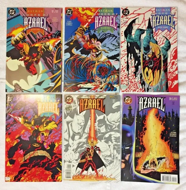 BATMAN Sword of Azrael 1992 #s 1, 2, 3, 4 + 1995 Regular series 1 & 2 DC VF/NM