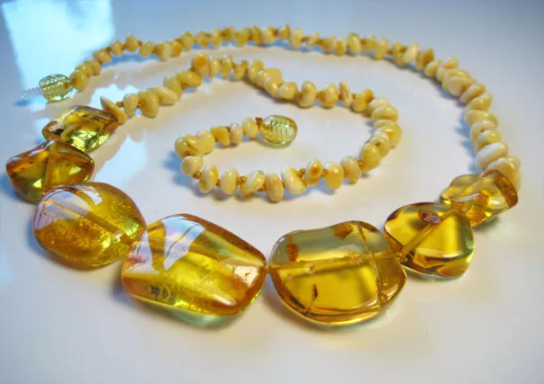 Natural Baltic Amber Necklace Handmade Gemstone 18 gr. !!!