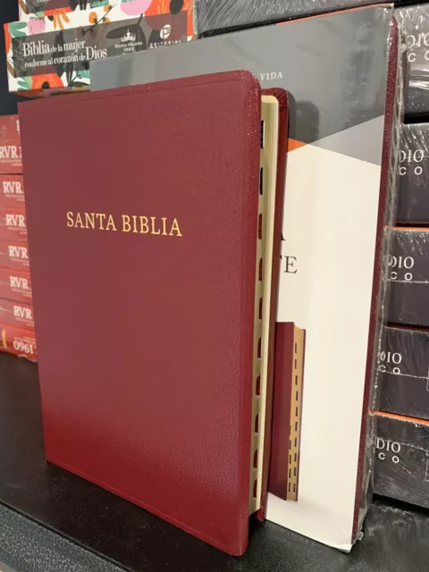 Biblia Letra Gigante, Reina Valera 1960 Borgoña Imitation Piel Avec Índice 14 P