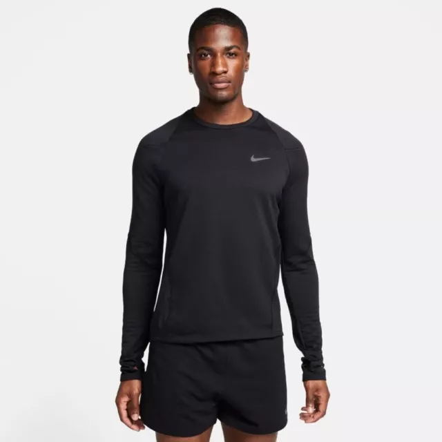 Nike Element Therma-FIT long-sleeve running dri fit black t shirts  £23.99