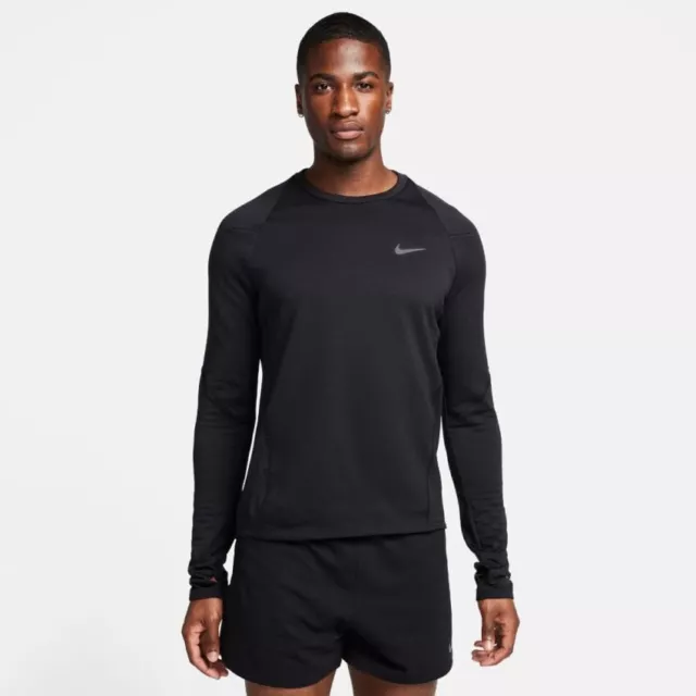 T-shirt Nike Element Therma-FIT a maniche lunghe dri fit nere £23,99