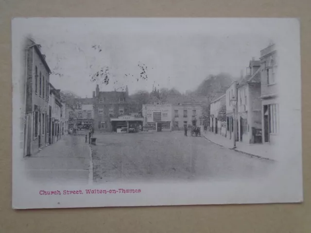 Postcard of Church Street Walton-on-Thames Surrey 1903