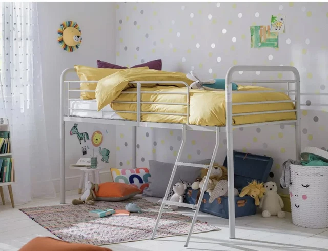ARGOS HOME JO Midsleeper Metal Bed Frame Silver 55.00 PicClick UK