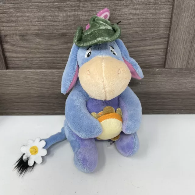 DISNEY EEYORE MUSIC Plush 6" Blue Winnie Pooh Tambourine Hat Stuffed