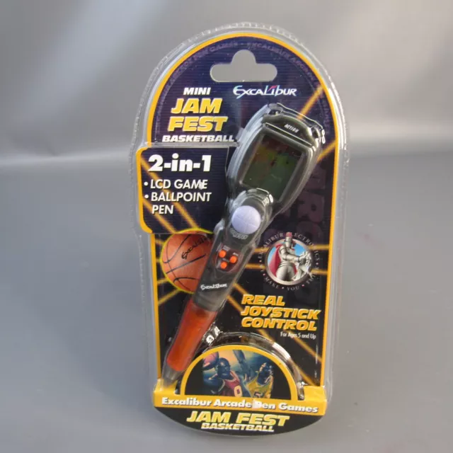 Excalibur Mini Jam Fest Basketball LCD Arcade Pen Game NEW 2-1 Ballpoint Pen