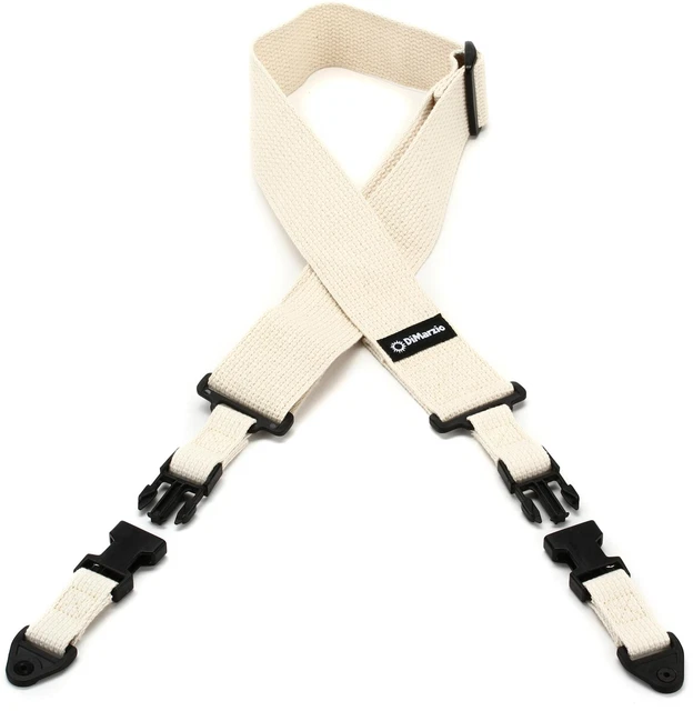 DiMarzio DD2200C Cotton ClipLock Guitar Strap - Natural (3-pack) Bundle