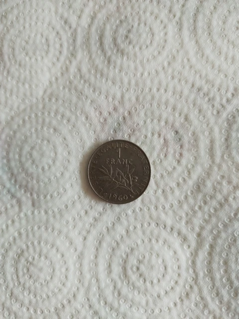 Pièce Ancienne Franc Suisse 1848 - Laiton Plaqué Argent - 3.8cm - Collection Numismatique
