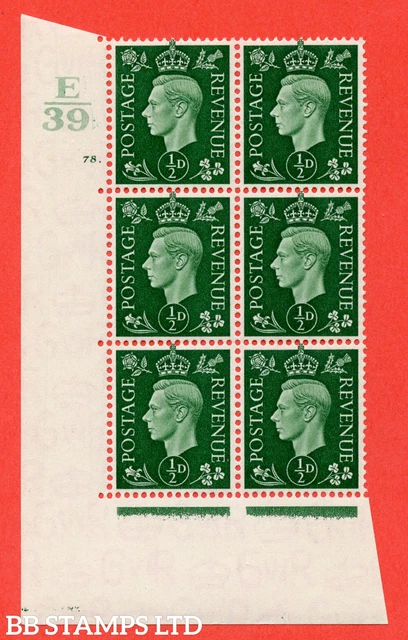 SG. 462. Q1. ½d Green. A superb UNMOUNTED MINT " Control E39 cylinder 78 B54398