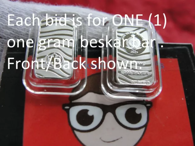 Metal Magery Ten Unique Animal One Gram .999 Pure Silver Bars with Velvet  Jewelry Pouch