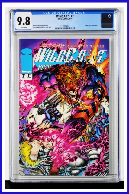 WildC.A.T.S. #7 CGC Graded 9.8 Image January 1994 White Pages Comic Book