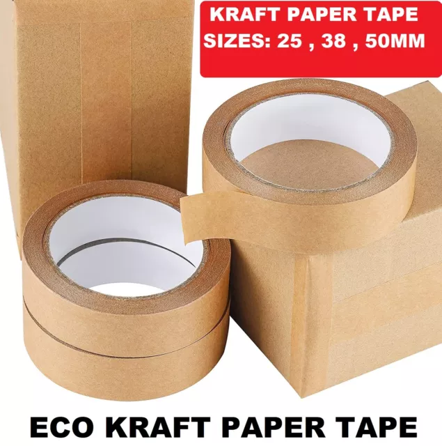 BROWN KRAFT PAPER Tape Packing Self Adhesive Strong Eco Packaging