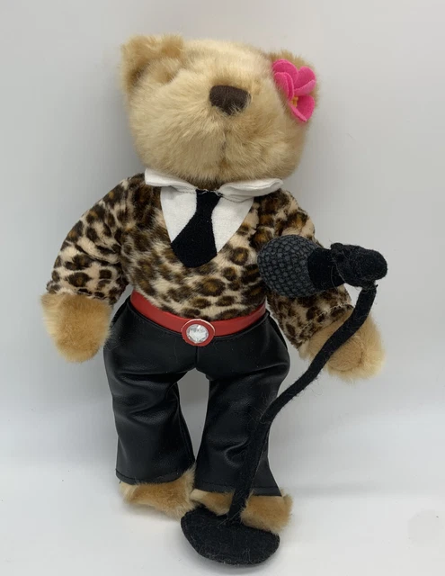 Hard Rock Cafe Los Angeles Rocker Chic Herrington Teddy Bear 2010 Hrc Microphone
