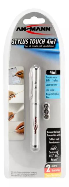 Stylus Touch 4 in 1 Ansmann, Laserpointer, LED Stiftlampe 2