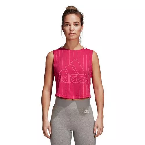 ADIDAS Women's Sport ID Cropped Tank Top T-SHIRT TSHIRT CANOTTA DONNA PIN CZ5670