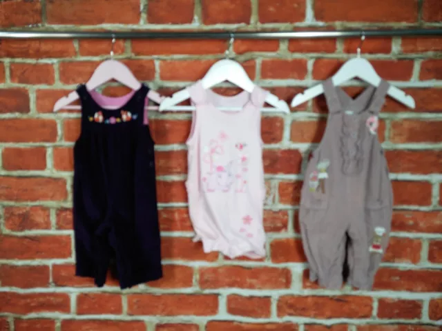 Baby Girls Bundle Age 3-6 Months M&S Next Jojo Maman Romper Dungarees Cord  68Cm