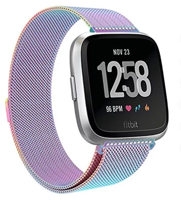 Swees Milanese Loop Mesh Wrist Watch Band for Fitbit Versa Stainless Steel Metal