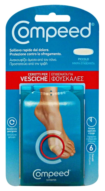 COMPEED Pansements Blisters Petit X 6 Pièces Cure Du Pieds