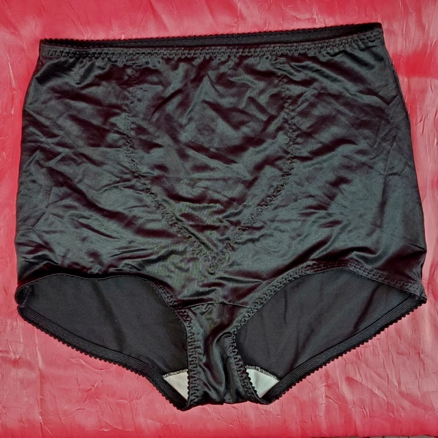 HANES BLACK PANTIES High Nylon Gusset Sissy Sexy Granny Panty 3X PinUp