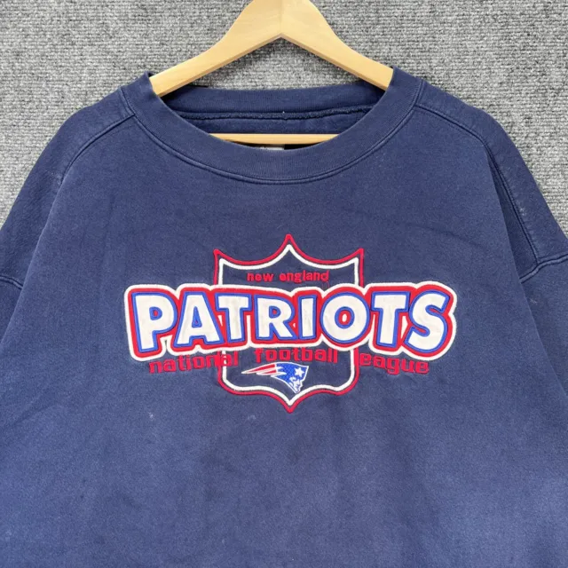 Vintage New England Patriots Sweatshirt Mens XL Navy Super Bowl Football Sports