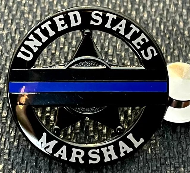 USMS - US Marshals Service TBL “mourning band” TacticalBLACK lapel Pin