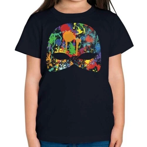 Messicano Wrestler Maschera Splatter Bambini T-Shirt Regalo Colorato Messico