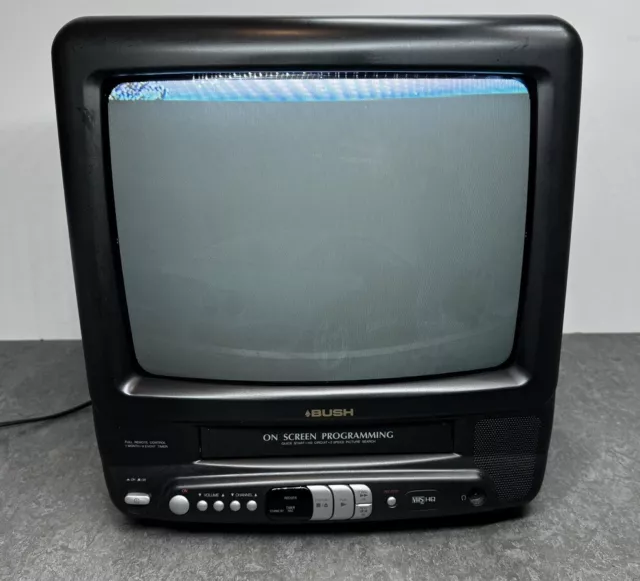 Bush BTV17 CRT TV 14" with VHS Player Retro Gaming Working Boxed