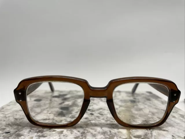 VINTAGE ROMCO USS MILITARY GI ISSUE Brown EYEGLASSES 4 1/4 - 5 1/2 Frames Only VINTAGE ROMCO USS MILITARY GI ISSUE Brown EYEGLASSES 4 1/4 - 5 1/2 Frames Only