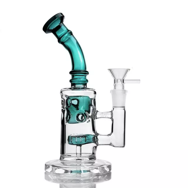 7" Inline Perc Premium Tobacco Smoking Water Pipe Hookah Recycler Bong Bubbler