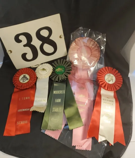 Lot Of Vintage Horse Show Ribbons Multicolor 1980s