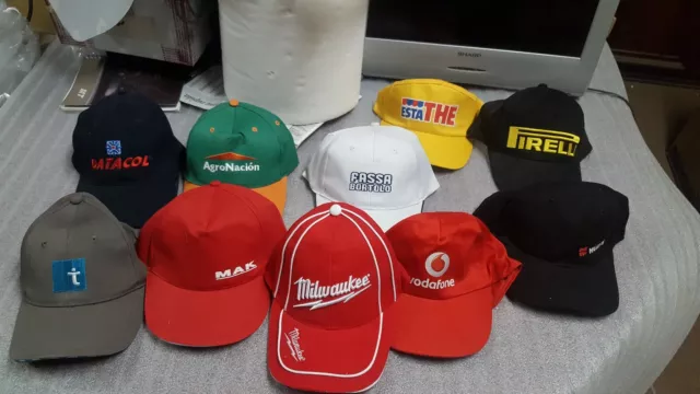 10 cap cappellini pubblicitari da collezione. Wurth. Pirelli....