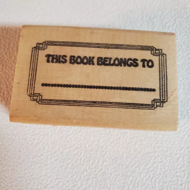 Library Book Stamp Custom This Book Belongs to Ex Libris Wood Stamp
