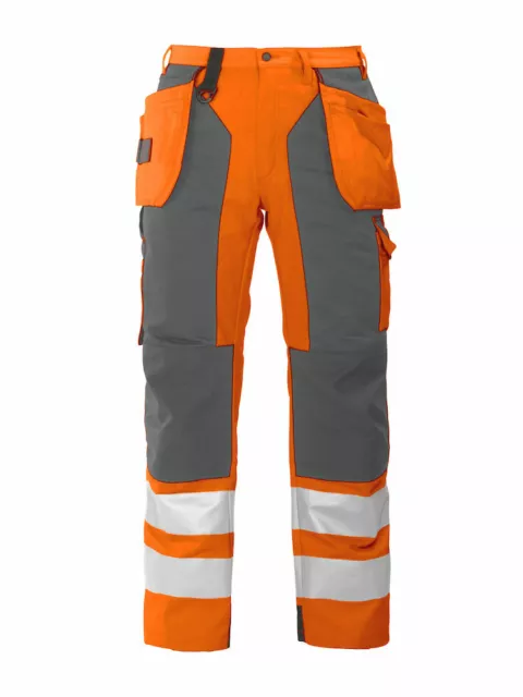 Projob Hi Vis Arbeitshose mit Knieschützer & Holstertaschen. Klasse 2 - 646506