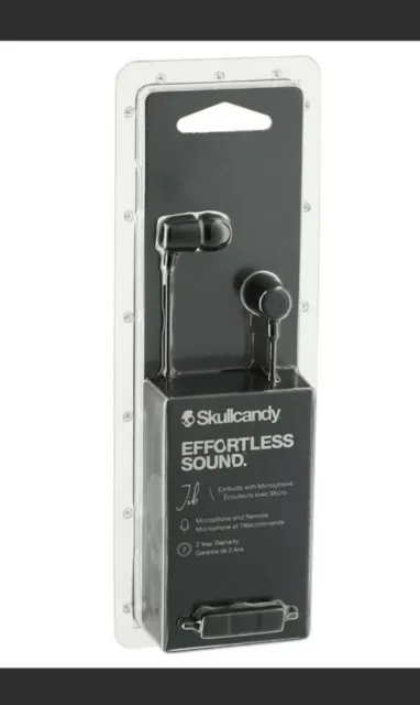 New ( lot of 2) Skullcandy Jib In-Ear Earbuds with Microphone - Black.