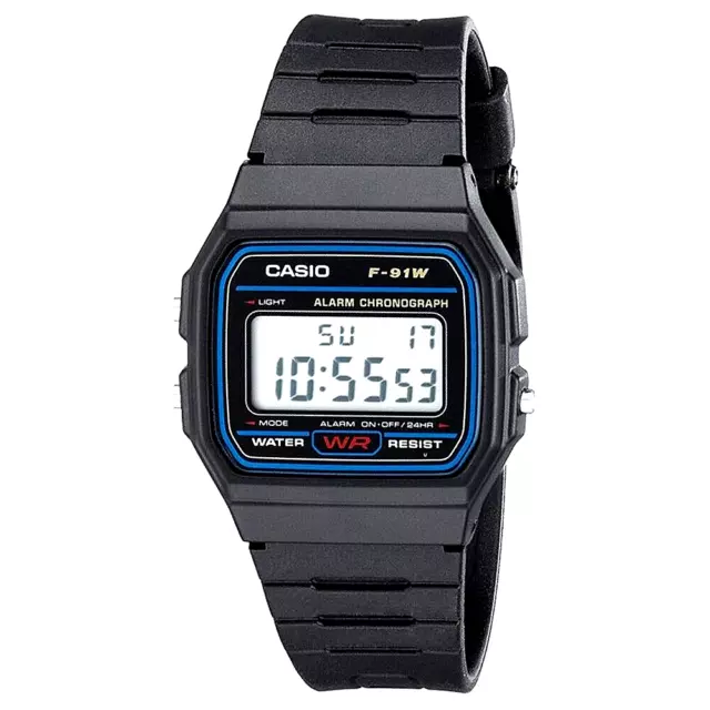 Casio F-91W Orologio Uomo Digitale Impermeabile Led da Polso Donna Vintage Nero