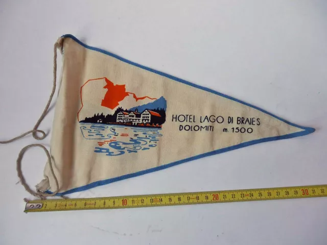 BANDIERINA VESPA Lambretta scooter moto vintage flag LAGO BRAIES Hotel Dolomiti