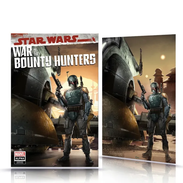 🔥Star Wars War Of The Bounty Hunters #1 Alpha Crain Trade/Virgin Set  NM/NM+