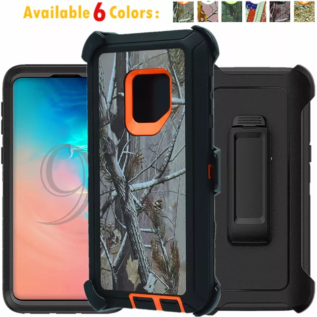 For Samsung Galaxy S9 / S9+Plus Case Cover Camo Belt Clip Fits Otterbox Defender