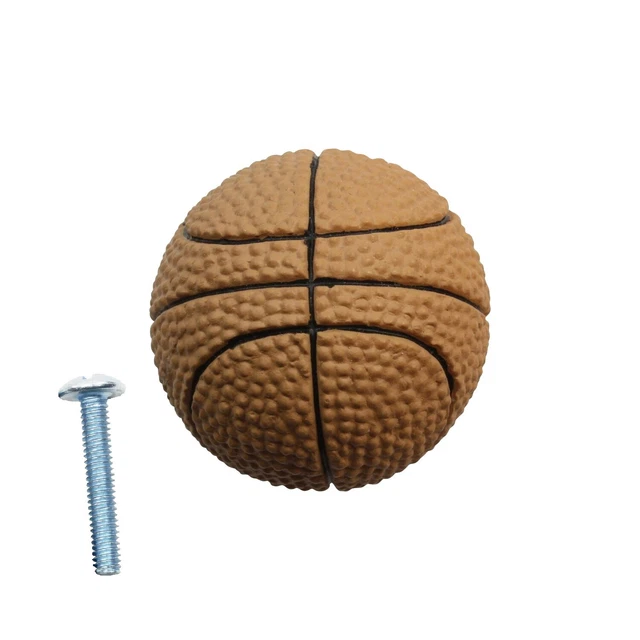 Team Collection Basketball Sport Decor Cabinet Hardware Drawer Door Knob 1-1/4"