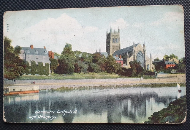 Unposted Friths Series Postcard: Worcester Cathedral & Deanery (d)